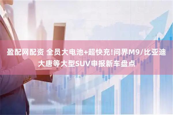 盈配网配资 全员大电池+超快充!问界M9/比亚迪大唐等大型SUV申报新车盘点